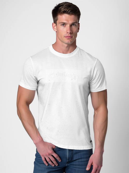 Herren T-shirt Weiß OZONEE O/QQ1386Z