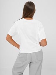 Damen T-shirt Weiß-Blau OZONEE JS/RJ77247