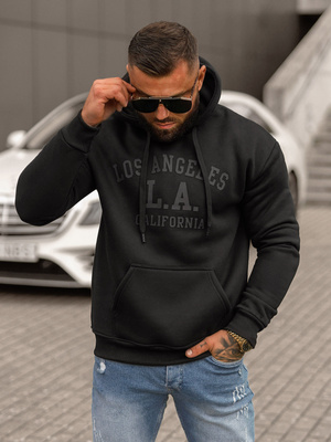 Herren Kapuzenpullover Schwarz OZONEE JS/8B1356/3