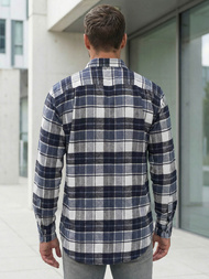 Herren Hemd Dunkelblau OZONEE V/V175Z