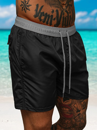Herren Badeshorts Schwarz/Grau OZONEE JS/17K561/3