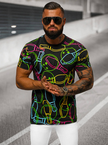 Herren T-shirt Schwarz OZONEE O/T1272/3