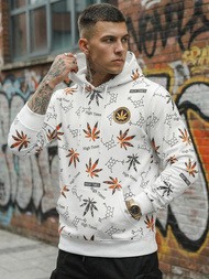 Herren Kapuzenpullover Weiß OZONEE O/B266Z