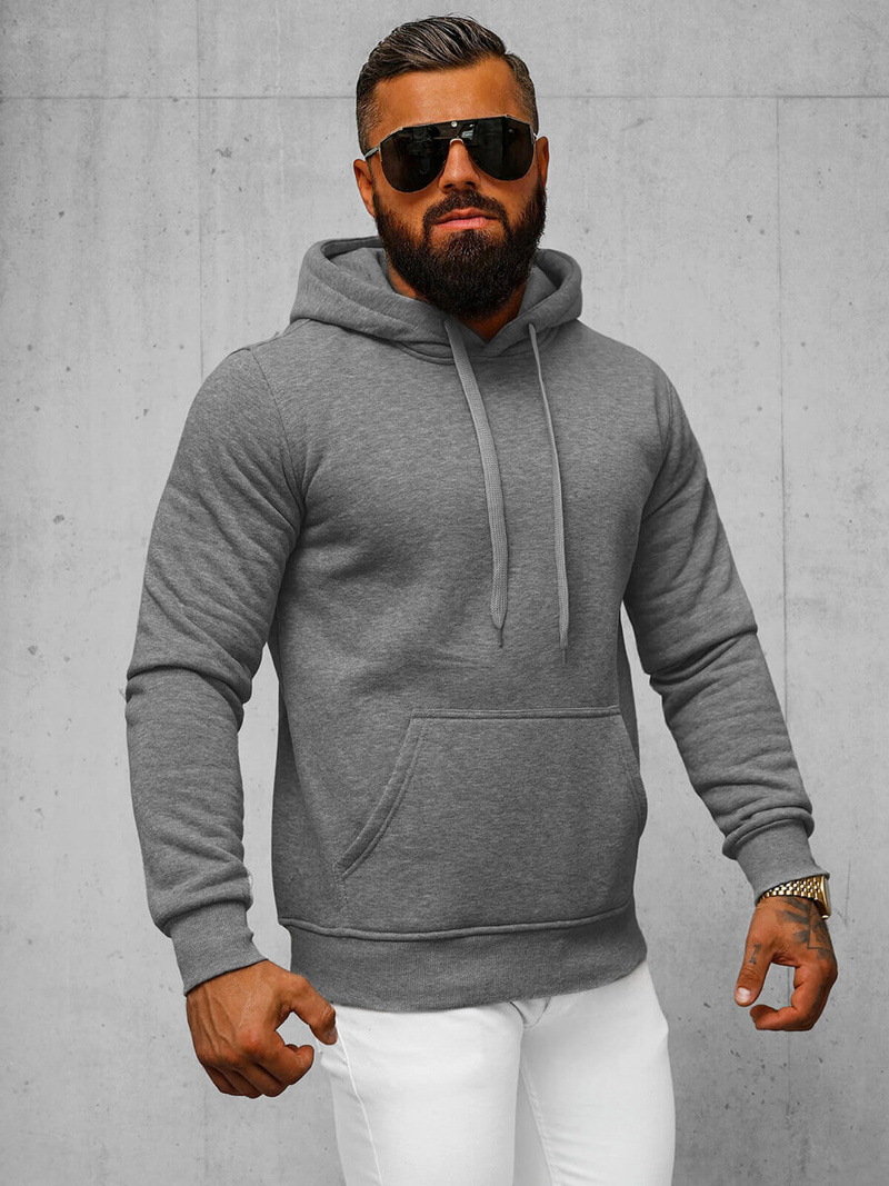 Herren Kapuzenpullover Dunkelgrau OZONEE JS/2009Z