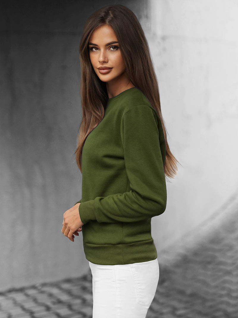 Damen Sweatshirt Khaki OZONEE JS/W01Z