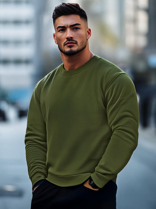 Herren Sweatshirt Khaki OZONEE JS/2001-10Z