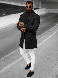 Herren Mantel Schwarz OZONEE JB/1047Z