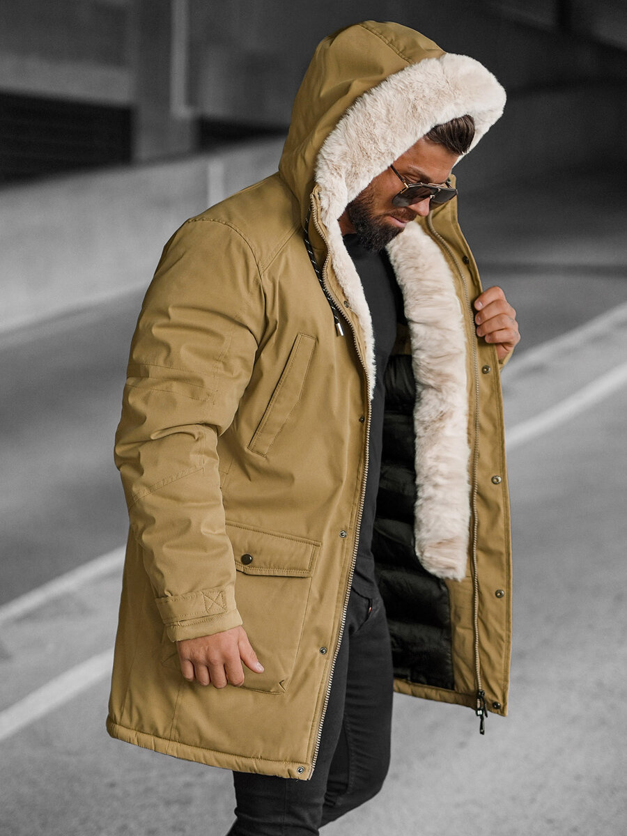 Herren Winterjacke Camel OZONEE JS/5M120/84Z OZONEE