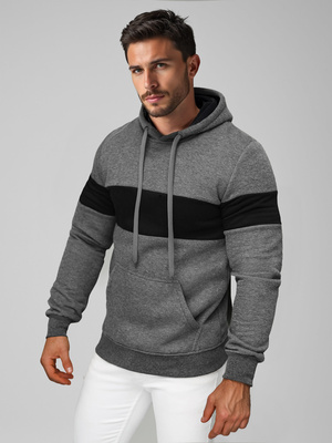 Herren Kapuzenpullover Anthrazit OZONEE JS/8B1316/5Z