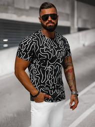 Herren T-shirt Schwarz OZONEE JS/8T1198/3