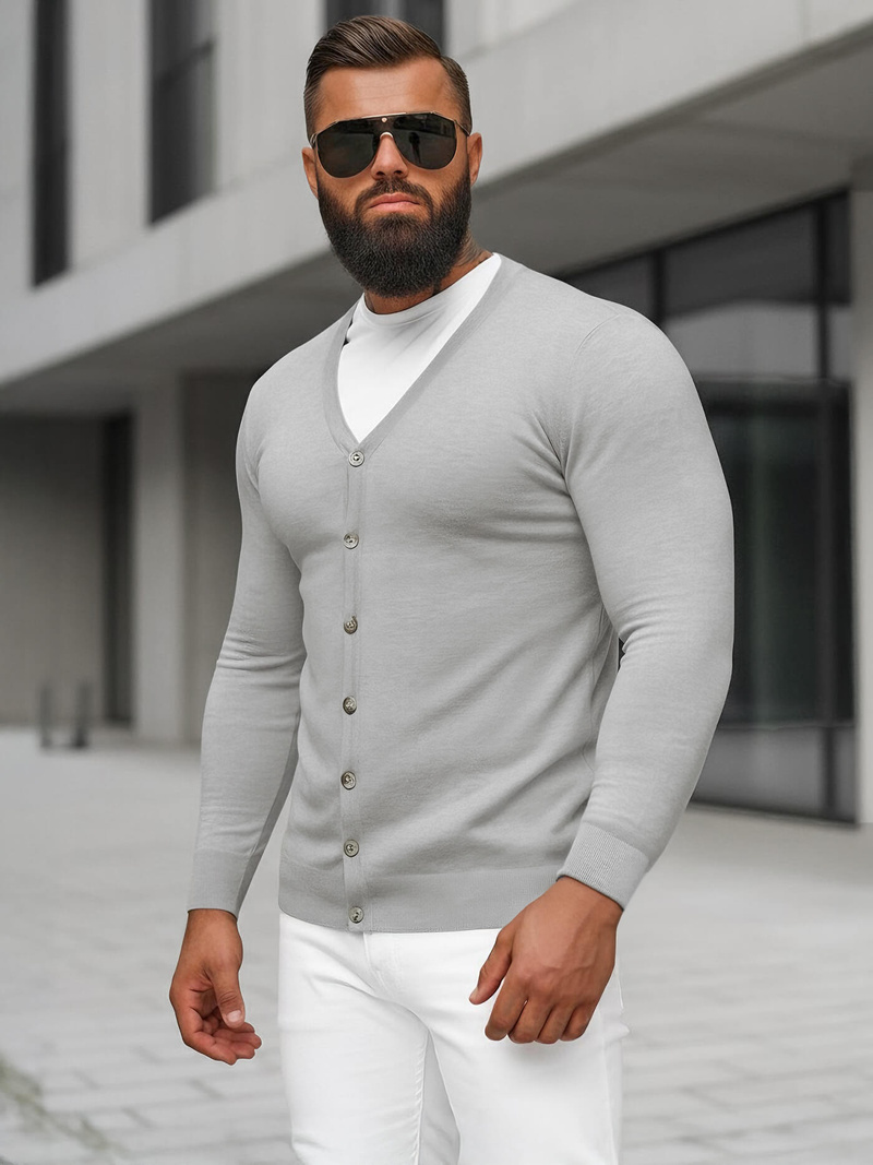 Herren Pullover Grau OZONEE NB/MM6006/2Z