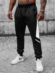 Herren Sporthose Schwarz-Weiß OZONEE JS/8K182