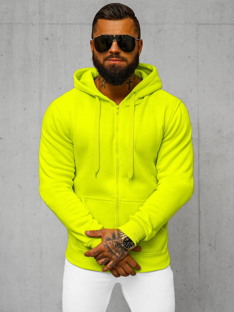 Herren Kapuzenpullover Gelb-Neon OZONEE JS/2008Z