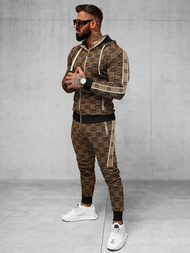 Herren Sportanzug Dunkelbeige OZONEE O/FF3805AB