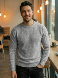 Herren Pullover Grau OZONEE JS/59B3607/2