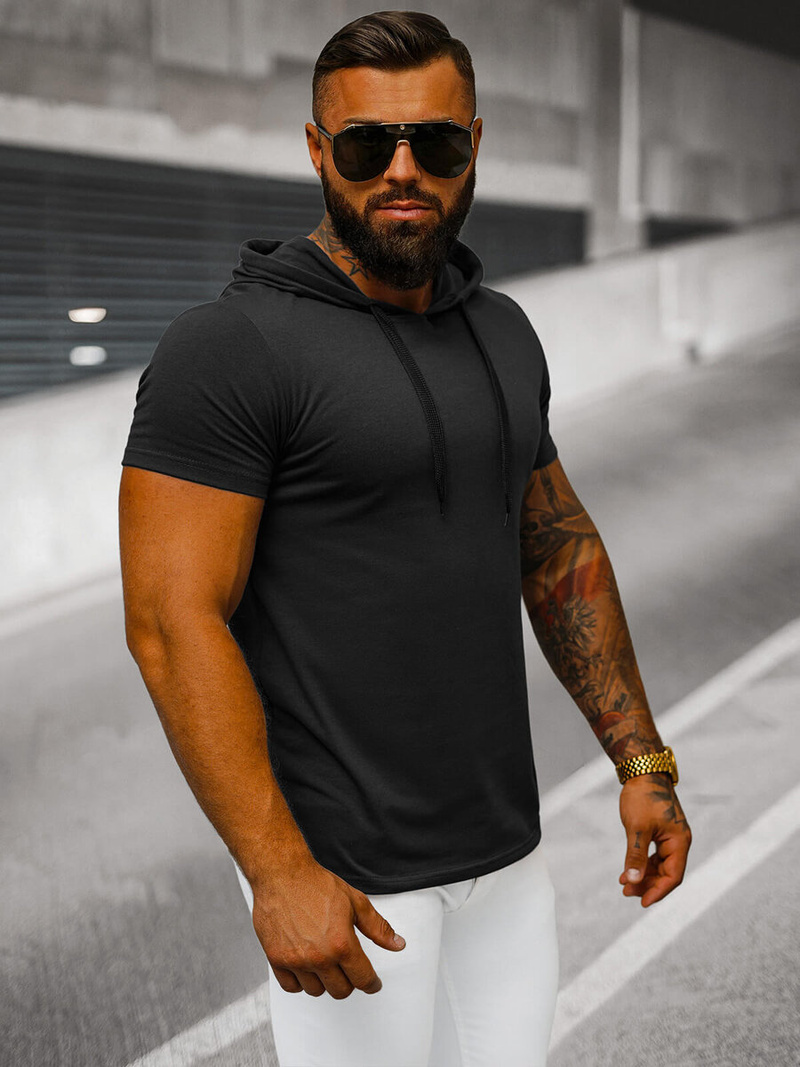 Herren T-shirt Schwarz OZONEE JS/8T89/3