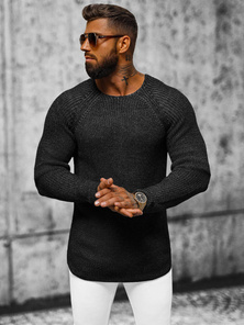 Herren Pullover Schwarz OZONEE L/2492