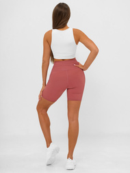 Damen Kurze Leggings Burgund JS/XY24026S