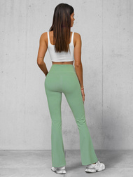 Damen Leggings mit Breiten Beinen Mintgrün JS/17K588/127