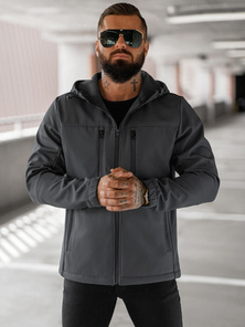 Herren Übergangsjacke Dunkelgrau OZONEE JS/27B6525/5Z