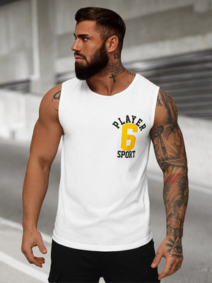 Herren Tank Top Weiß OZONEE JS/8B1717/1Z