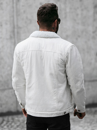 Herren Jeansjacke Sherpa Weiß OZONEE NB/MJ541Z