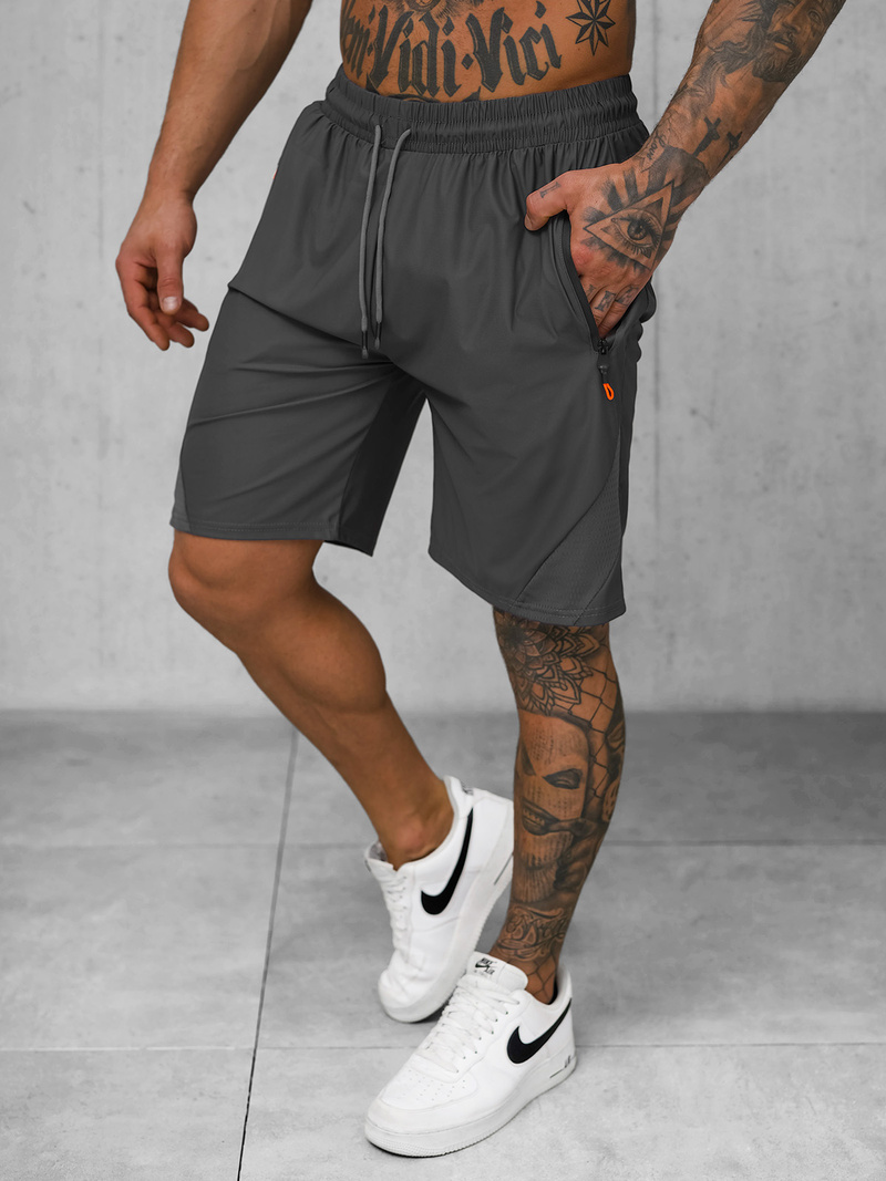 Sportshorts für Herren Anthrazit OZONEE JS/12K1800/5