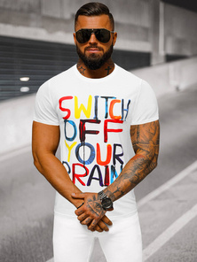 Herren T-shirt Weiß OZONEE O/T125/1Z