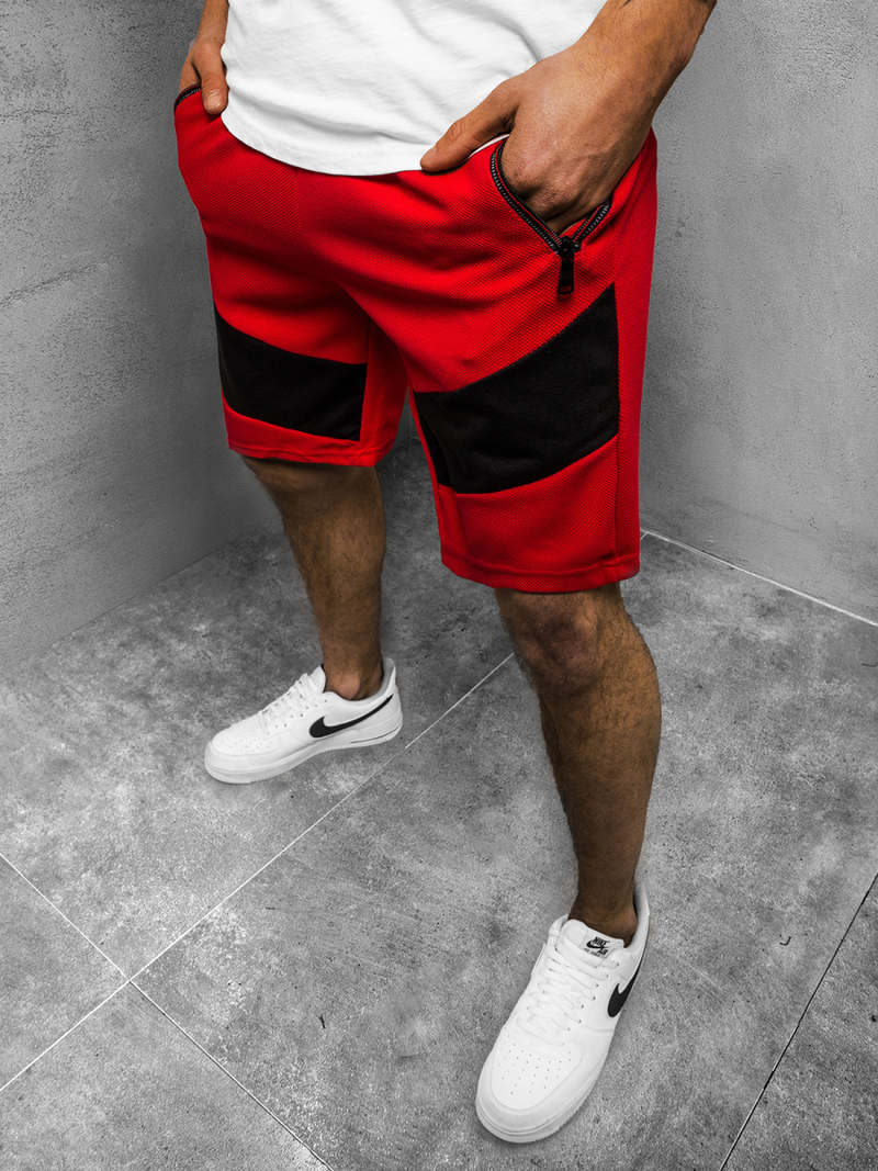 Herren Shorts Rot OZONEE JS/KS2515Z