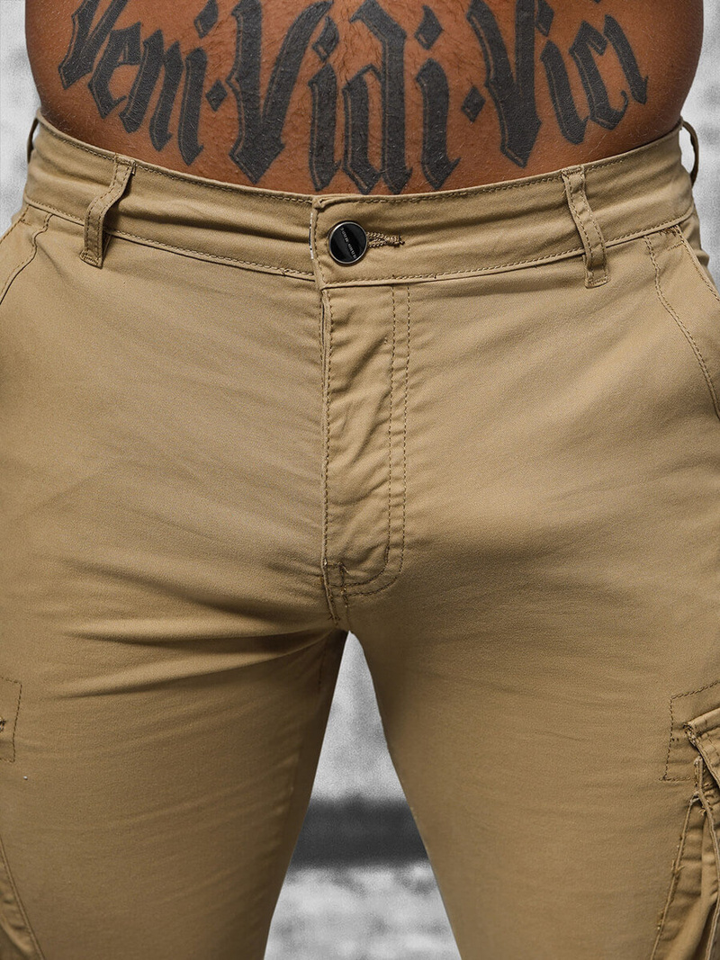 Herren Chino Jogger Beige OZONEE NB/MP0202K