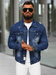 Herren Jeansjacke Dunkelblau OZONEE NB/MJ525BSZ