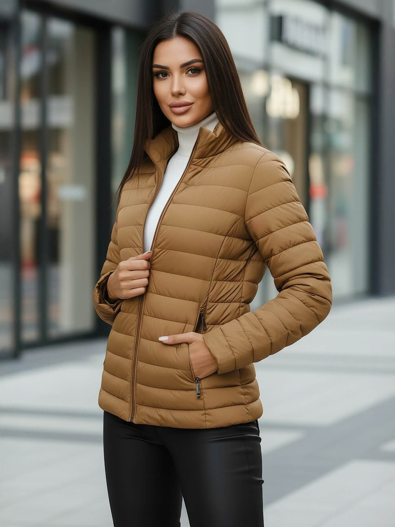 Damen Jacke Dunkelbeige OZONEE JS/16M9109/84Z