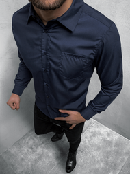 Herren Hemd Dunkelblau OZONEE JS/HH038/50