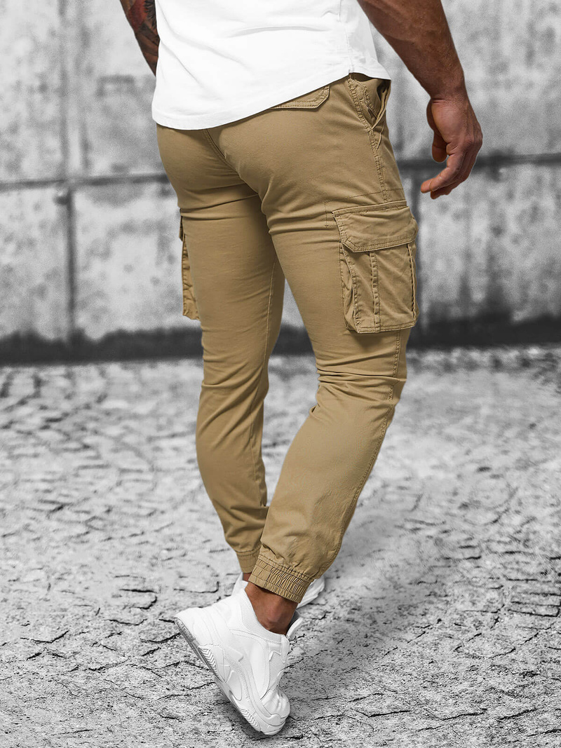 Herren Chino Jogger Beige OZONEE NB/MP0202K