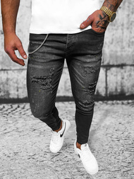Herren Jeanshose Schwarz OZONEE O/MB465