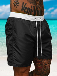 Herren Badeshorts Schwarz/Weiß OZONEE JS/17K561/2