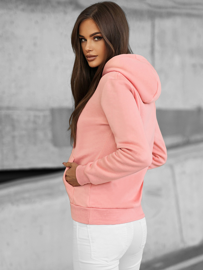 Damen Kapuzenpullover Puderrosa OZONEE JS/W02Z