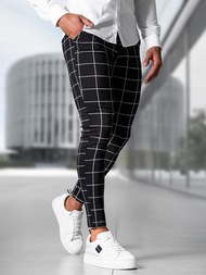 Herren Chino Hose Schwarz OZONEE O/P4009Z