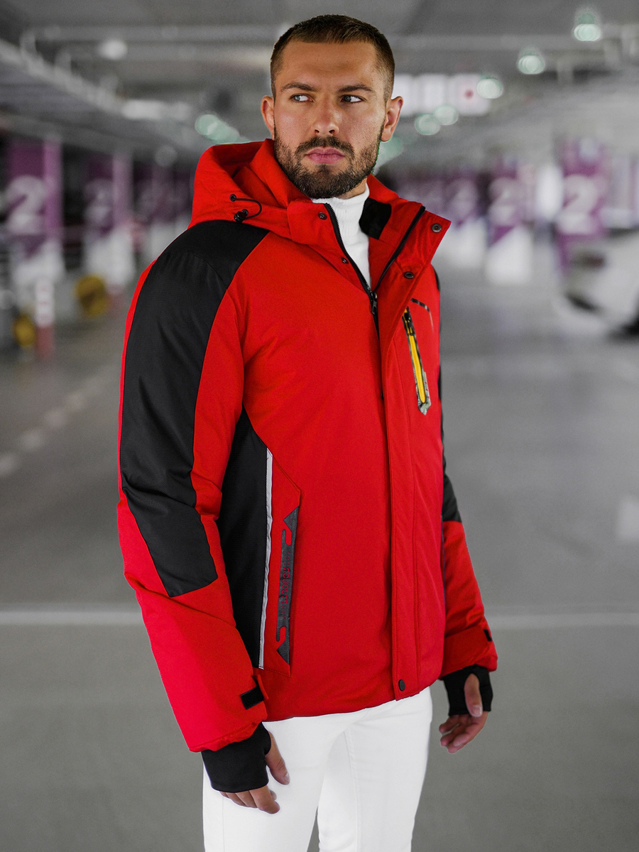 Winter Jacke Winterjacken Rot Herren Hood Wellensteyn Jacke