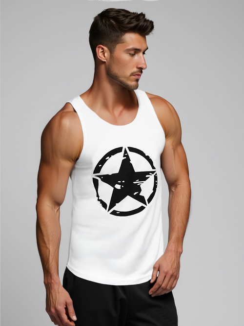 Herren Tank Top Weiß OZONEE JS/8B1706/1