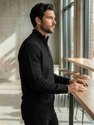 Herren Pullover Schwarz OZONEE JS/59B3611/3