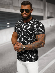 Herren T-shirt Schwarz OZONEE JS/8T1196/3