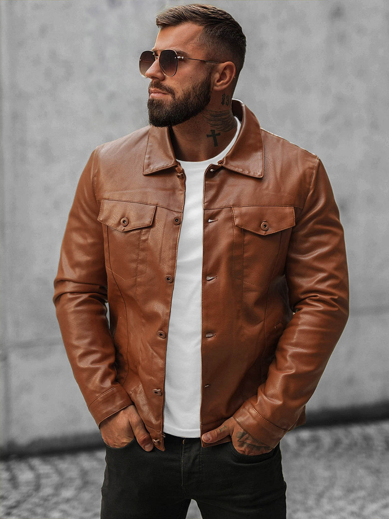 Herren Lederjacke Camel OZONEE O/8830/3