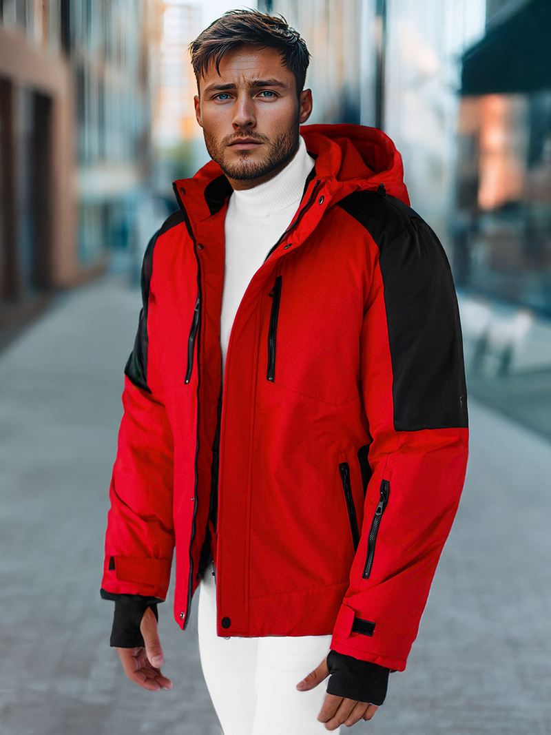 Herren Winterjacke Rot OZONEE JS/91M9902/270Z