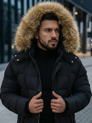 Herren Winterjacke Schwarz OZONEE JS/5M3122/392Z