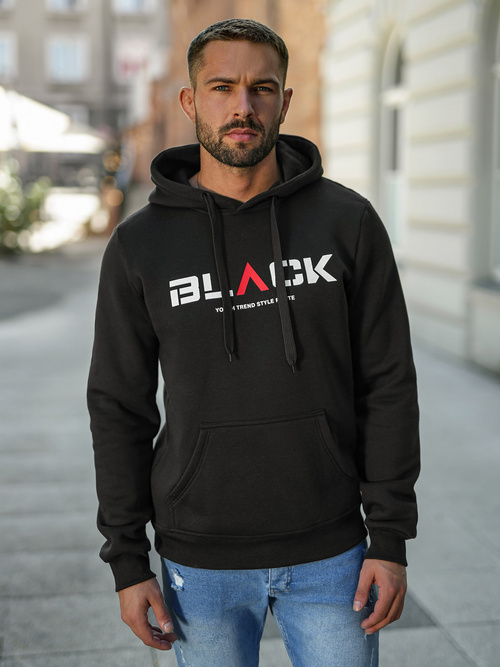Herren Kapuzenpullover Schwarz OZONEE JS/8B1756/3