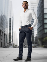 Herren Chino Hose Dunkelblau OZONEE V/5100