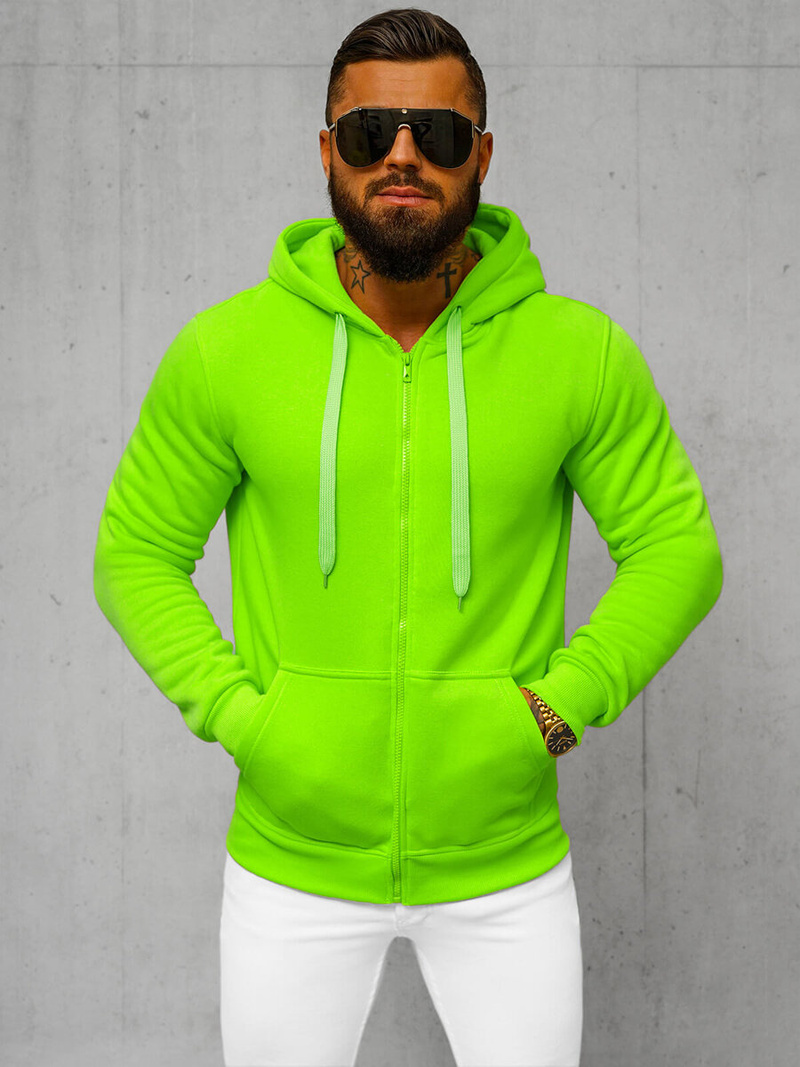 Herren Kapuzenpullover Grün-Neon OZONEE JS/2008Z