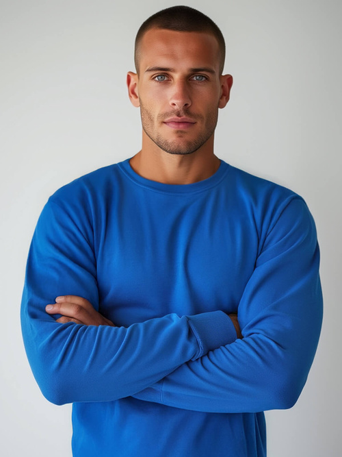 Herren Sweatshirt Blau OZONEE JS/2001-10Z