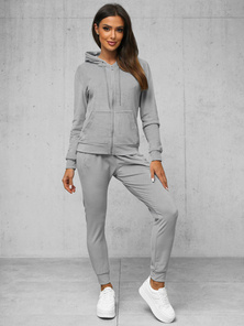 Damen Velours Sportanzug Grau OZONEE JS/8C1176/2Z